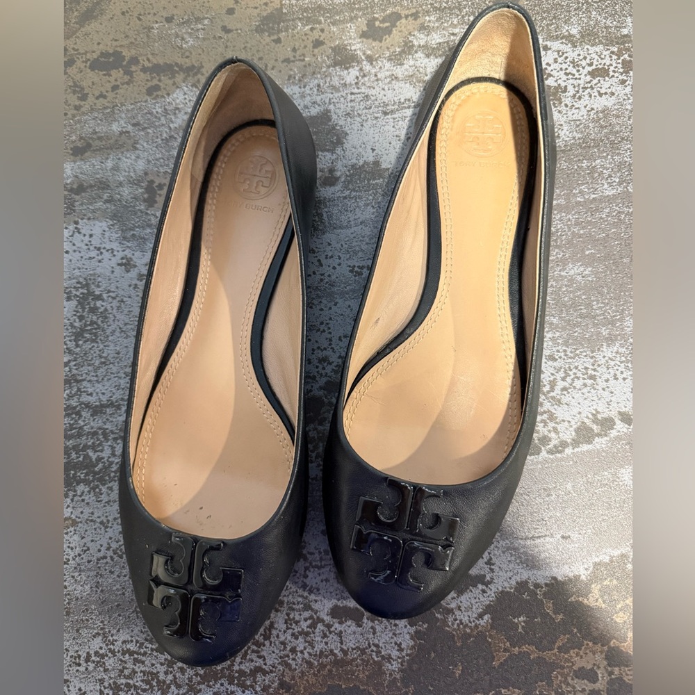 Tory Burch Black Flats
